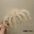 Glossy chrysanthemum clip champagne color [13cm]