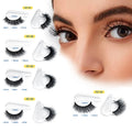 European and american glue-free self-adhesive eyelashes - full strip, realistic, dense, lengthening, hangable 3d temperature-activated adhesive self-adhesive false eyelashes