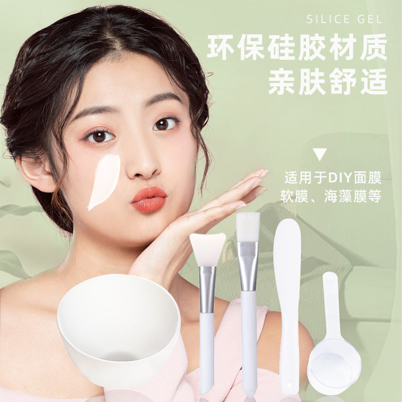 Silicone mask bowl soft gel beauty mixing bowl full set with 11-piece mask applicator set - wholesale beauty salon tools