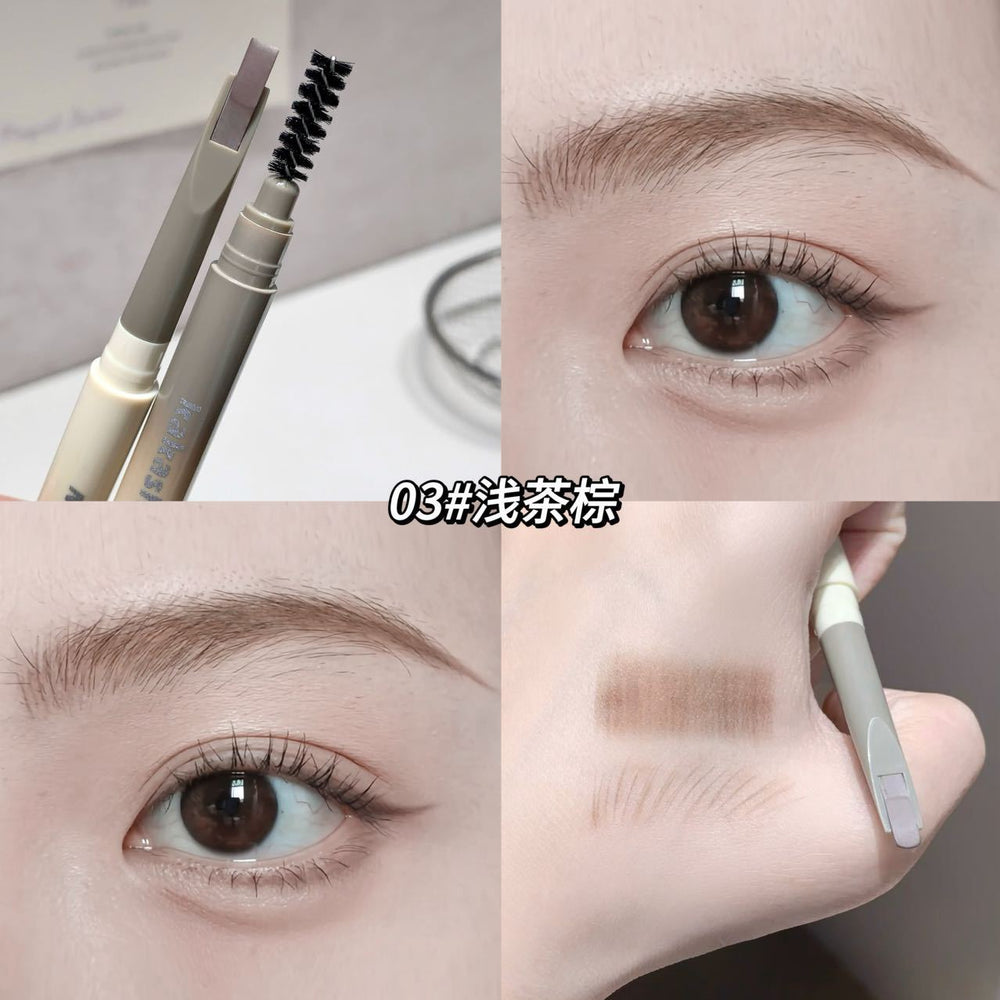 Kakashow blade shaping eyebrow pencil natural roots clear long-lasting waterproof sweat-proof non-removing double-ended eyebrow pencil