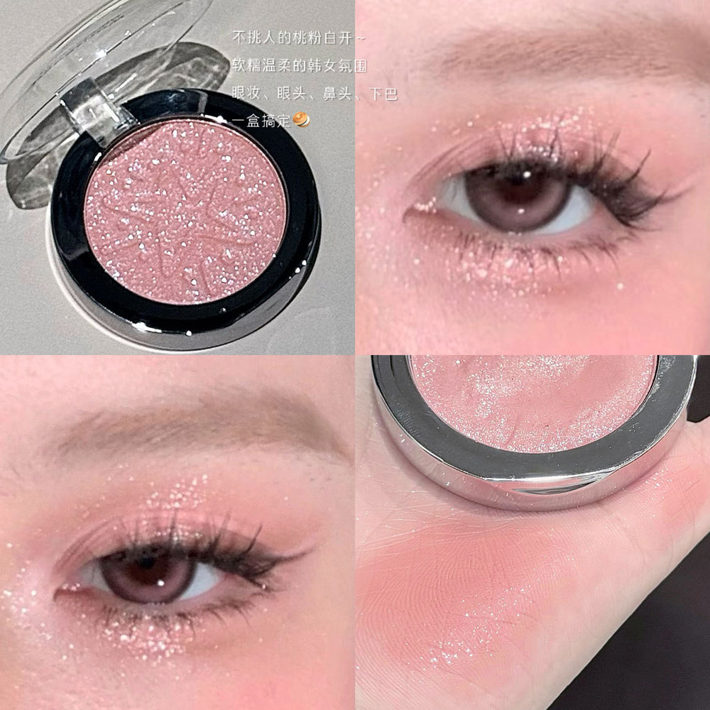 Kakashow diamond multi-purpose powder pearlescent fine sparkling mashed potato highlighting sparkling champagne gold single color eyeshadow