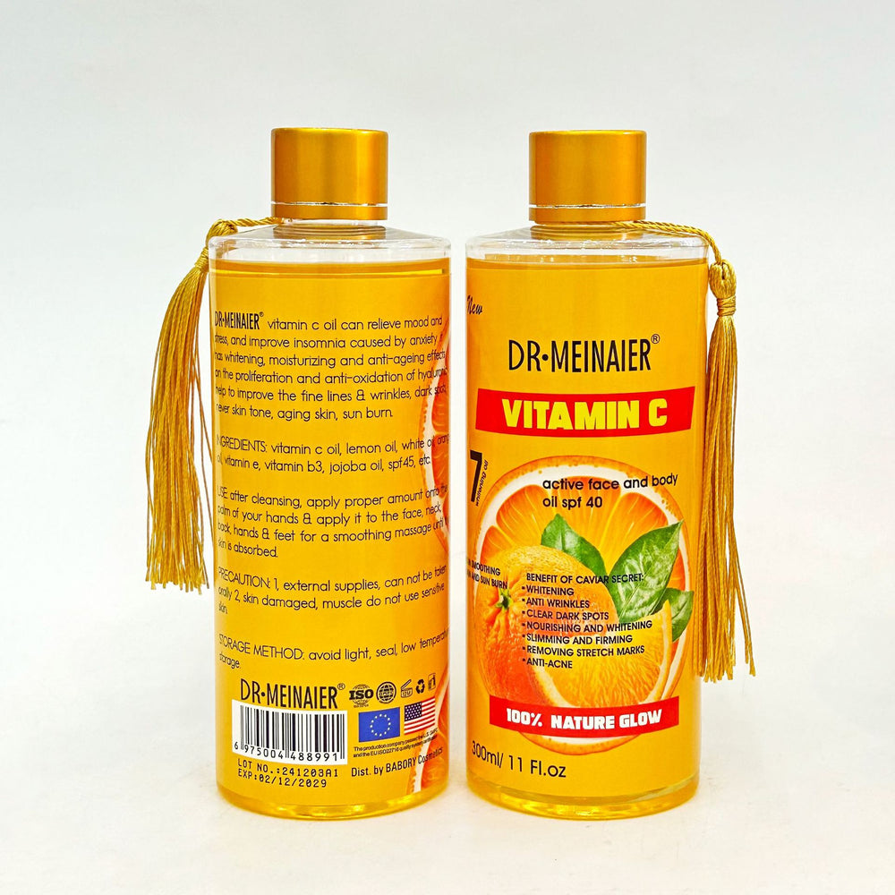 organic turmeric & vitamin c massage oil 300ml - facial & body spa moisturizing massage oil - wholesale for export