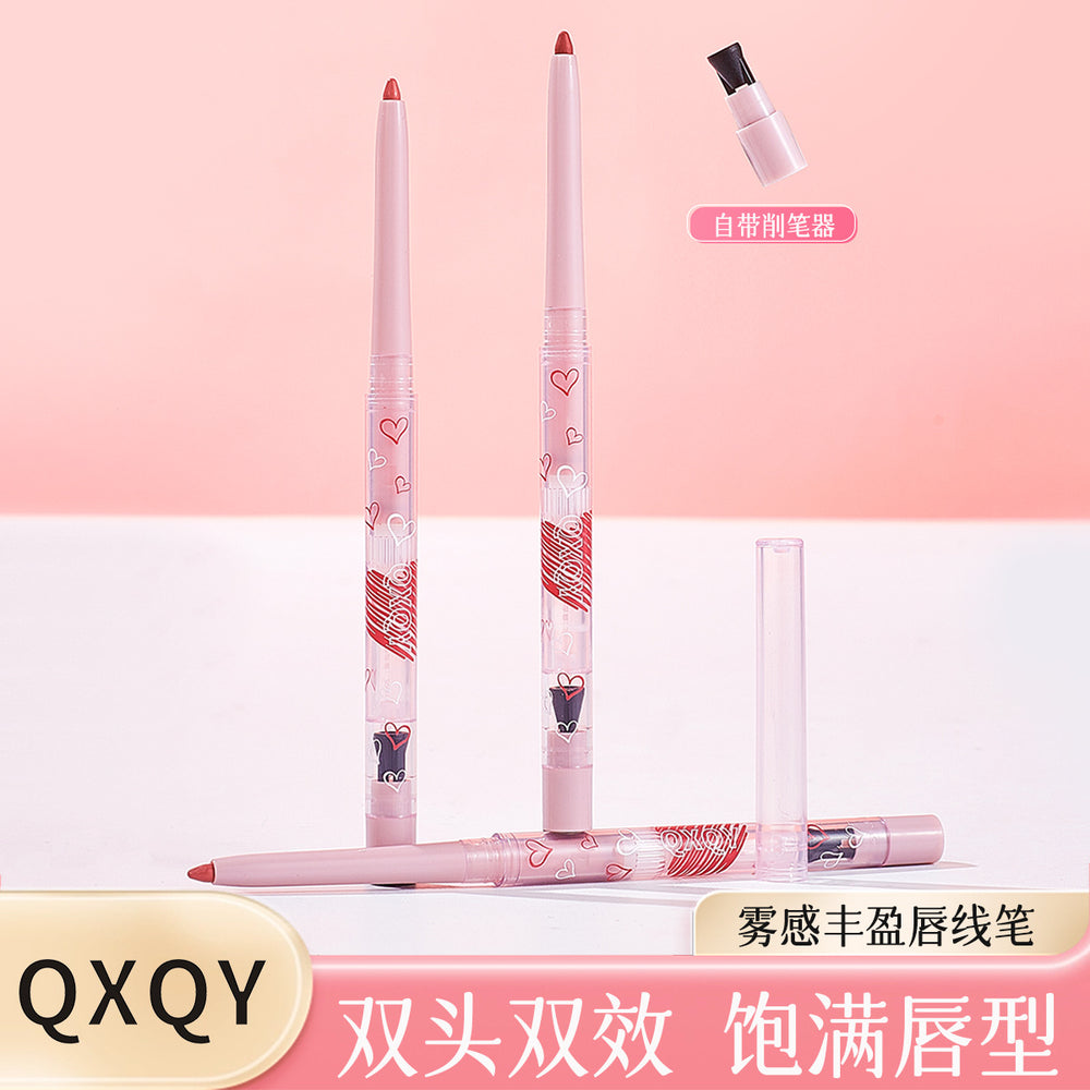 lip liner double-ended dual-effect silky smooth and long-lasting makeup control lip pencil easiest for match matte lip lipstick pen
