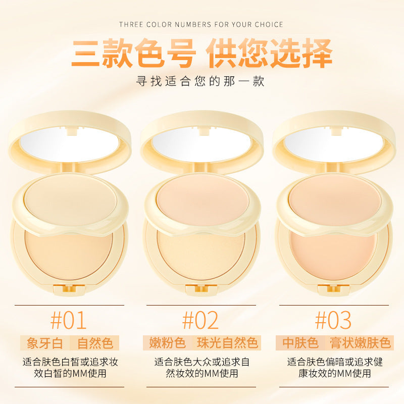 Lideal silky smooth double-layer powder - setting, oil control, pore minimizing, wet & dry use, soy milk powder foundation