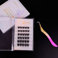 36 clusters of glue-free false eyelashes suit european and american curling self-adhesive removable thick eyelashes tweezers eyelash set
