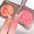Cde smart girl reading monochrome blush nature nude makeup pearlescent fine shimmer whitening contouring brightening rouge palette