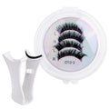2 pairs of cross-border magnetic false eyelashes wholesale european and american positioning thick fox magnetic eyelash clip set