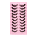 European and american segmented false eyelashes russian volume 3dstereo large curvature european and american thick false eyelashes glue style
