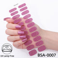 fashion gel nail stickers no bake flash onion powder nail art stickers uv-free gel nail wraps