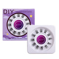 Segmented false eyelashes without glue, single cluster of hard stems can support double eyelids, european and american slender comic eyelashes glue style