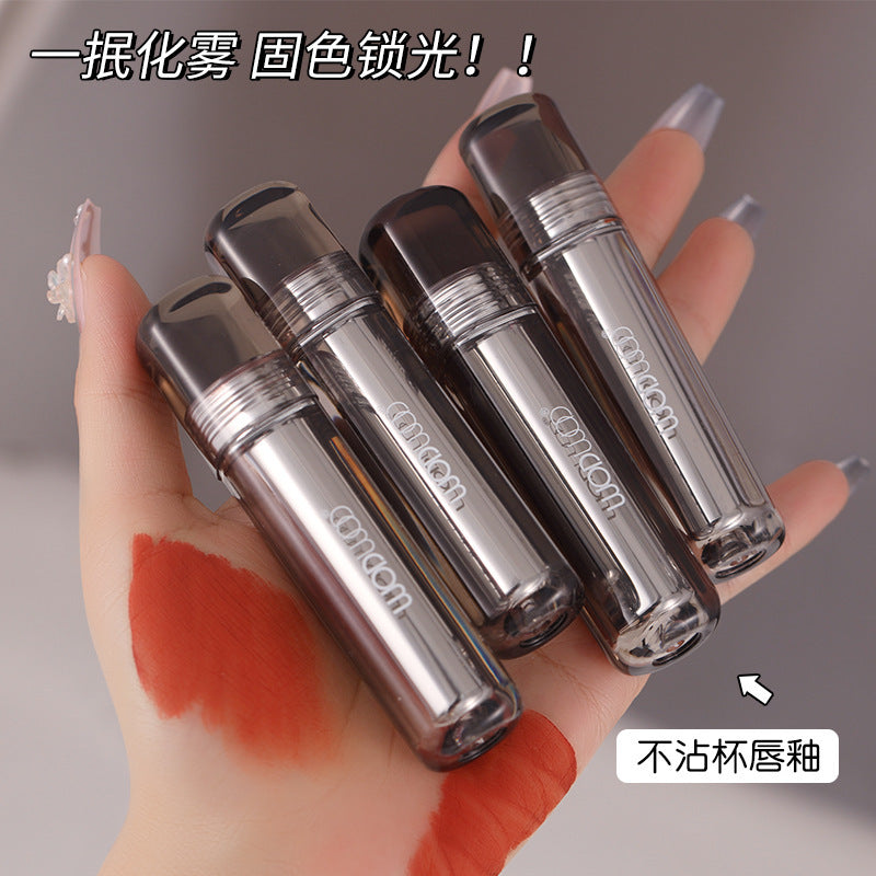Wodwod silk mist long-lasting color-locking lip glaze - matte, waterproof, smudge-proof, everyday brightening lipstick