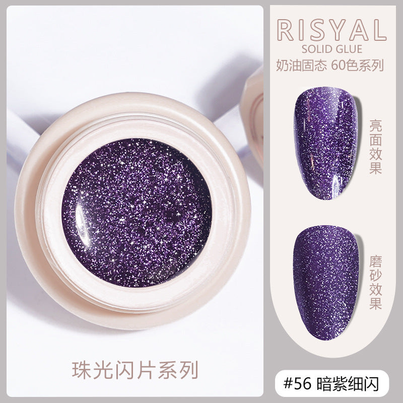 Risyal icy solid gel polish 5ml - smooth cream gel nail polish, japanese style nail polish for nail salons