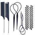Hair braiding needle, hair braider, hair curler, 8-piece set, hair styling hair accessories, hairdressing tools, fishbone braid, steel needle comb