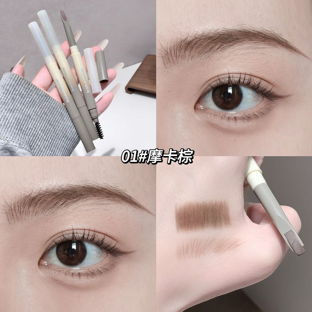Kakashow blade shaping eyebrow pencil natural roots clear long-lasting waterproof sweat-proof non-removing double-ended eyebrow pencil