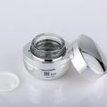 New electroplated silver glass bottle - press-type essential oil bottle, lotion bottle, 120ml/50g cream jar, cosmetic packaging material