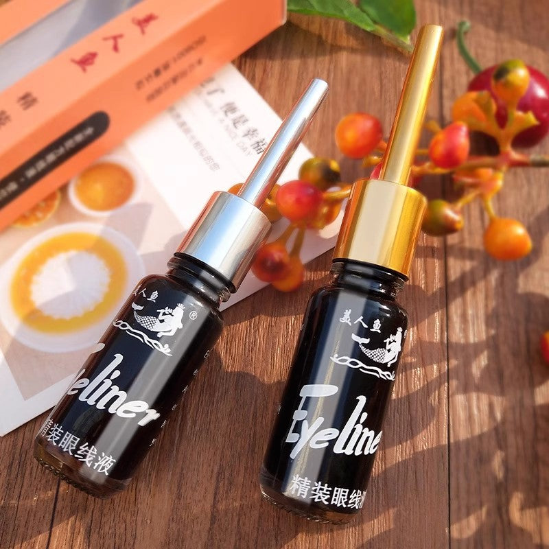 Domestic makeup old brand mermaid hardcover liquid eyeliner waterproof anti-sweat quick-drying long-lasting non-smudge soft hair and hard head