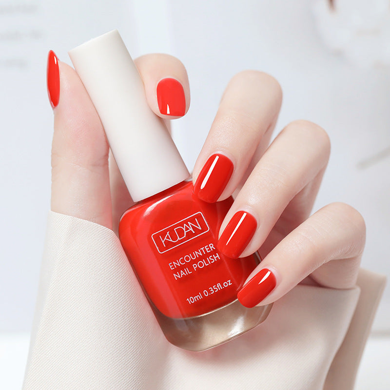 Kudan pure english cross-border special water-based nail polish no baking long-lasting quick-drying peelable 10ml polish