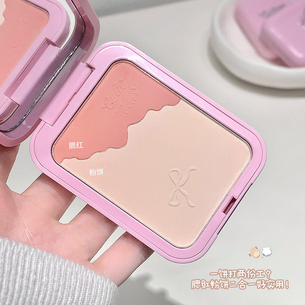 Gege bear clear and brightening blush powder combination waterproof oil control long-lasting makeup nature contouring all-in-one palette