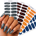 Zhengxiang personalized gel nail stickers waterprooffashion flash cat eye uv semi-cured gel nail stickers gel nail