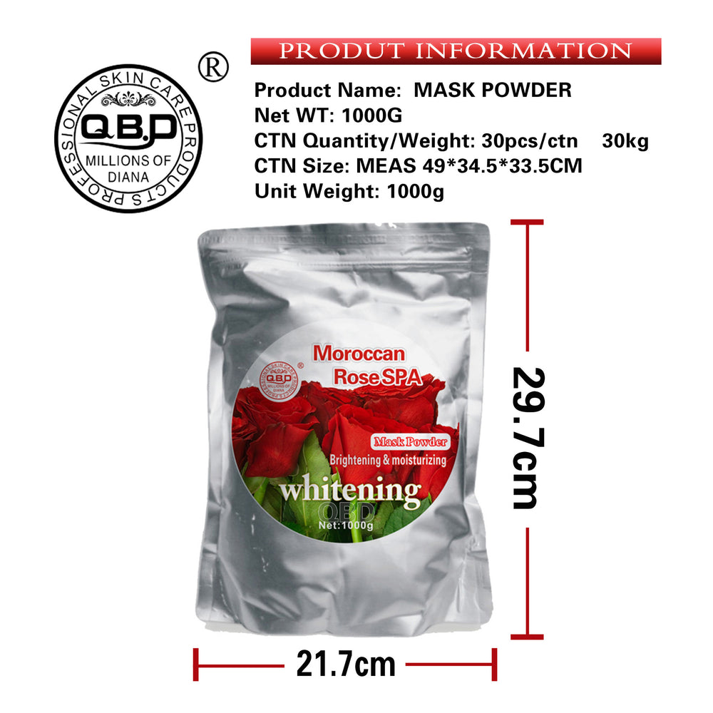 qianbaide qizi white herbal mask powder brightening moisturizing rejuvenating soft mask powder 1000g export wholesale