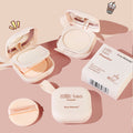 Kiss beauty milk tea soft powder cake, delicate and compliant, invisible pores, concealer, oil control, waterproof, makeup setting powder