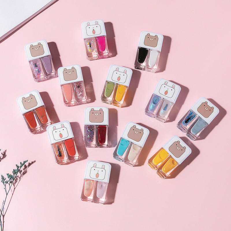 New arrival no-bake gemini water-based peelable transparent nail polish nail polish suitnail polish