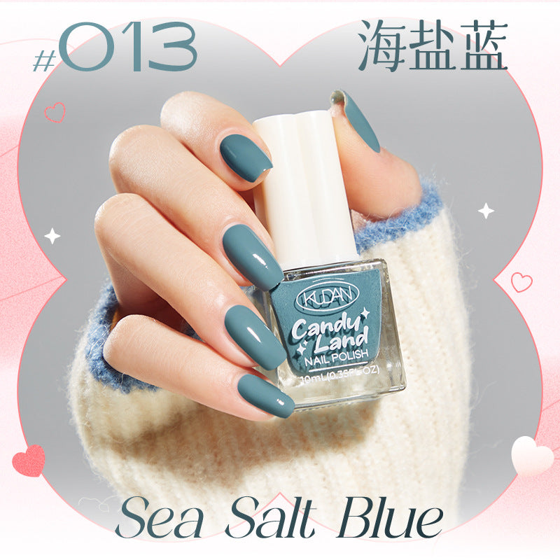 New water-based peel-off nail polish: long-lasting, quick-drying, no-bake, solid color, glitter, nude, and protective base coat - candyland collection