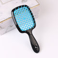 Hairdressing cut out massage grids wet and dry hairdressing comb for home women's straight hair curling comb fluffy styling comb