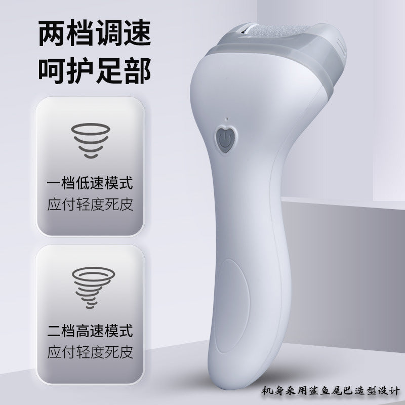 Electric foot file - rechargeable automatic callus remover for dead skin, hard skin, and corns - foot care and pedicure device