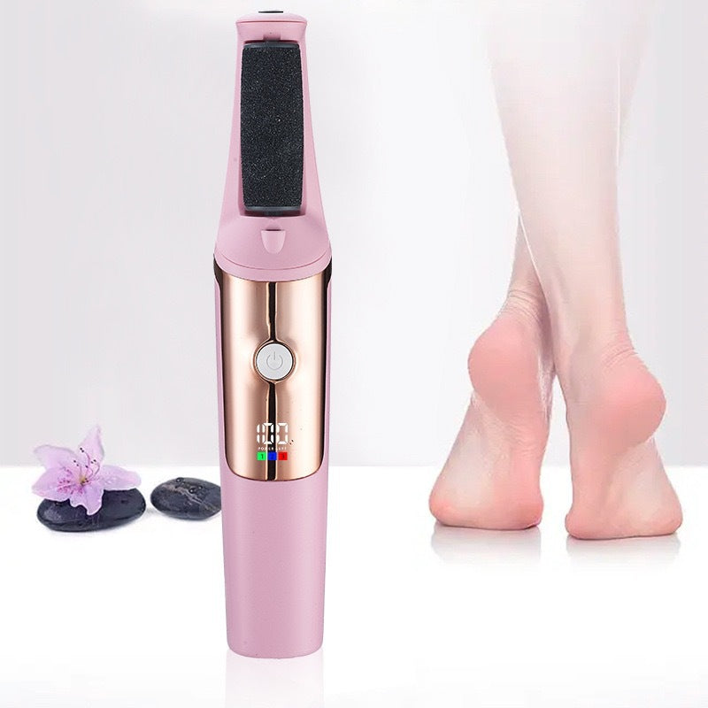 Automatic electric foot file - removes dead skin, calluses, and hard skin. electric pedicure tool with 3 speed settings. foot care device for callus removal, exfoliation, and washable design