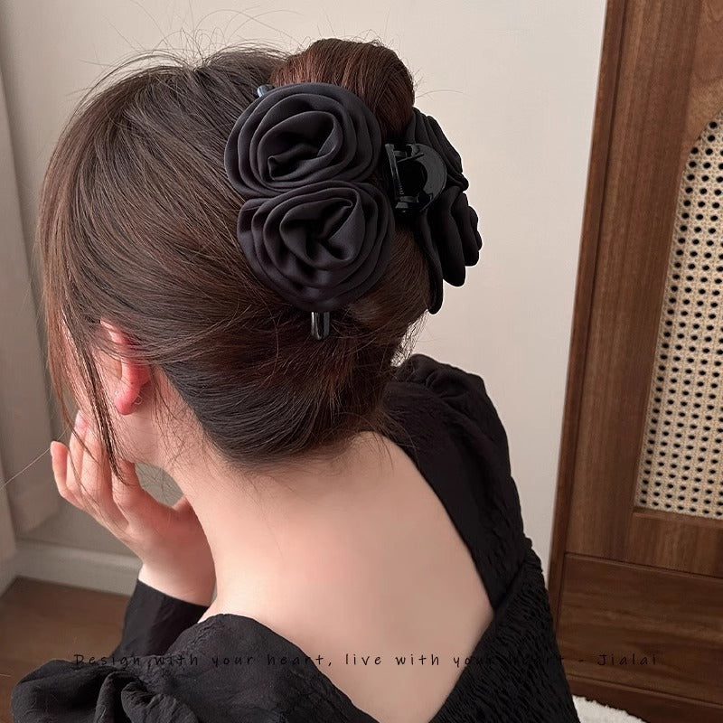 Rose flower clip super fairy elegant hair clip new arrival female back of head large plate hair eleganceclassy shark clip