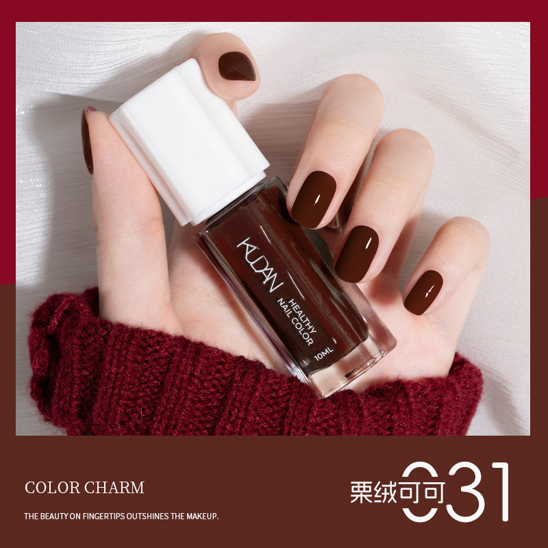 2023 new nail polish - no bake, autumn/winter colors, nail salon black peel-off protective top coat, quick-drying nail polish