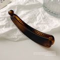 Frosted vertical hair clip, banana clip, amber hair clip, back of head, casual, increased skull top, hair volume, side clip for women