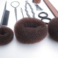 Factory direct sales hair curler suit donut ball hair accessories headwear snap ring flower bud simple braids