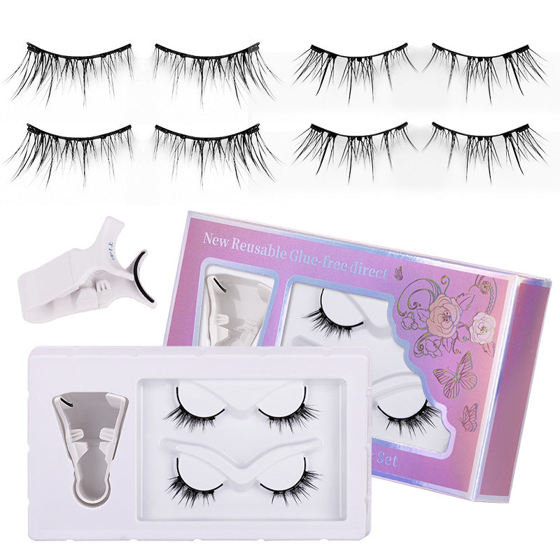 false eyelashes suit fox series 2 pairs of round magnetic thick magnetic eyelashes one piece magnetic curling