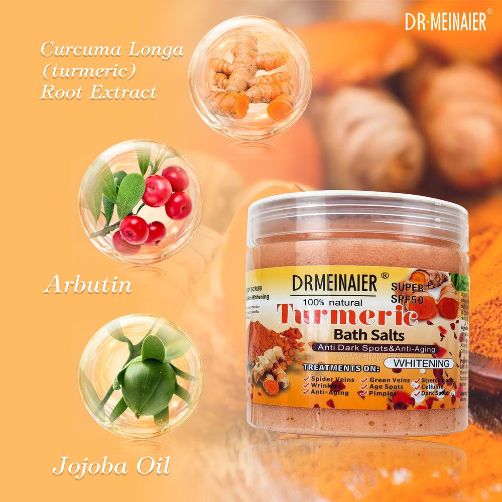 turmeric wet bath salt exfoliating bath bath salt to remove chicken skin, rejuvenate skin, rub mud, remove dead skin, moisturizing scrub salt