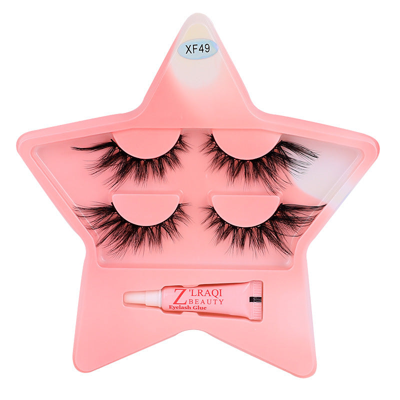 10 pairs of hard stem false eyelashes - voluminous, faux cluster lashes for stage makeup, professional makeup artist grade