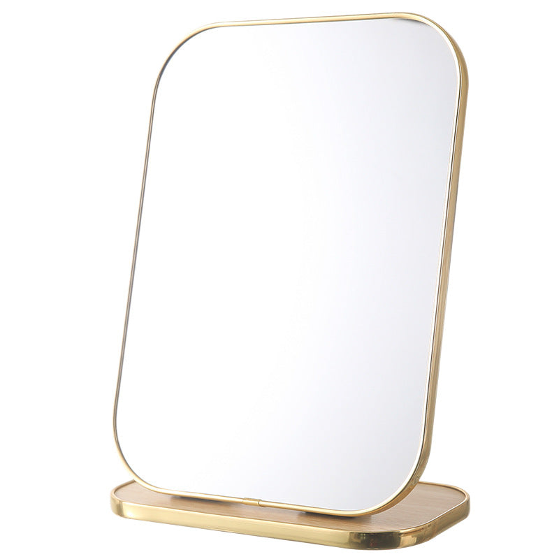 Cosmetic mirror desktop storage desktop for home hd gold dressing mirror bedroom home dormitory mirror makeup desktop