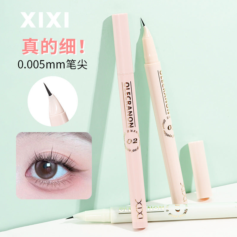 Makeup xixi ink control focus curved tip eyeliner slim waterproof non-smudge eyelashes down to lying silkworm eyeliner pen