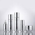 Factory direct cosmetics glass bottle set packaging: 120ml lotion/essential oil bottles & 30g cream glass jars