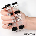 Zhengxiang factory customized gel nail art stickers ins cross-border uv second generation semi-baked semi-cured nail stickers amazon