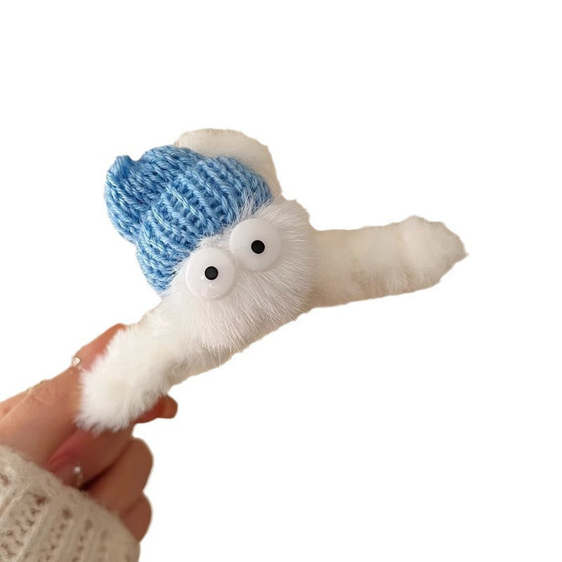 Big-eyed briquettes stuffed gripper female funny back head hairpin furry shark clip new arrivalcutefall and winter headwear