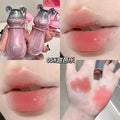 Gege bear cute moisturizing water-gloss lipstick student party pseudo-no makeup waterproof non-stick cup keychain lipstick