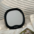 【sweet potato's pick】cosmetic mirror - portable folding makeup mirror with plastic storage, perfect for home, dorm, or office