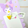 [1 pack off-white] self-deprecating bear glasses hairpin [bag]