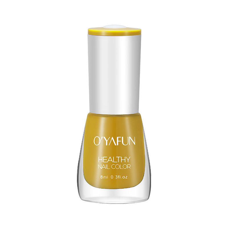 New ouyafei water-based nail polish, no baking required, quick-drying, peelable, 8ml, student-friendly clear top coat, wholesale