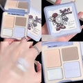 Sweet mint all-in-one highlight & contour palette - comprehensive palette with matte, illuminating, nose shadow, and contour for beginners