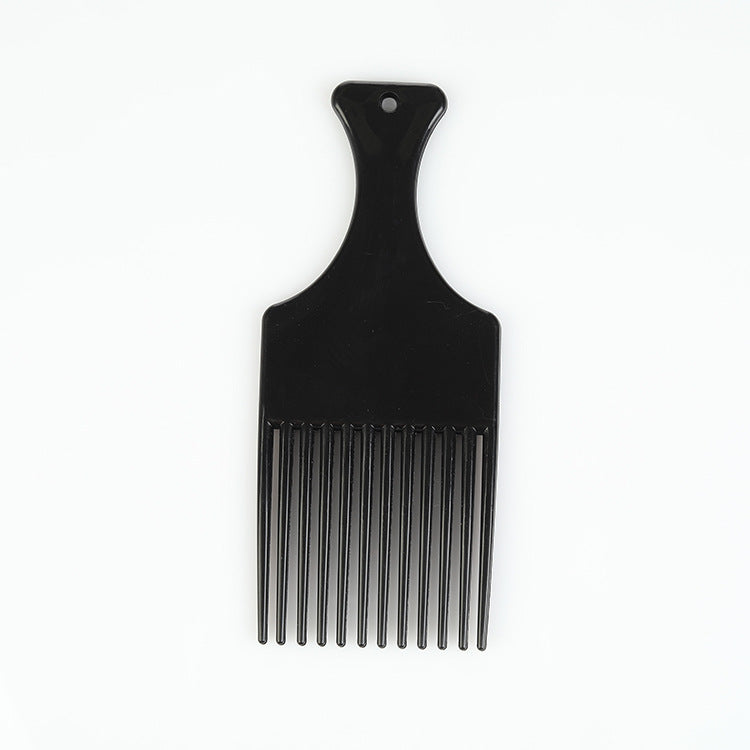 oil head styling comb, plastic fist comb, black hair salon beauty comb, printed logo