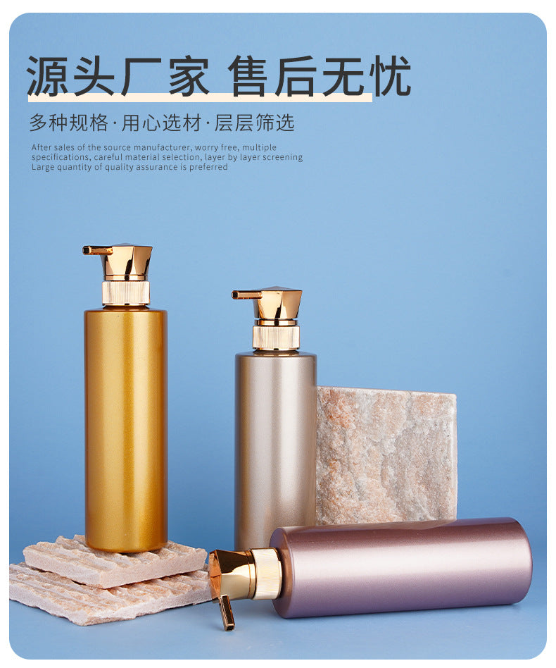 Custom 500ml lotion bottles - press-type hand sanitizer dispenser, refillable plastic bottles for shampoo and body wash