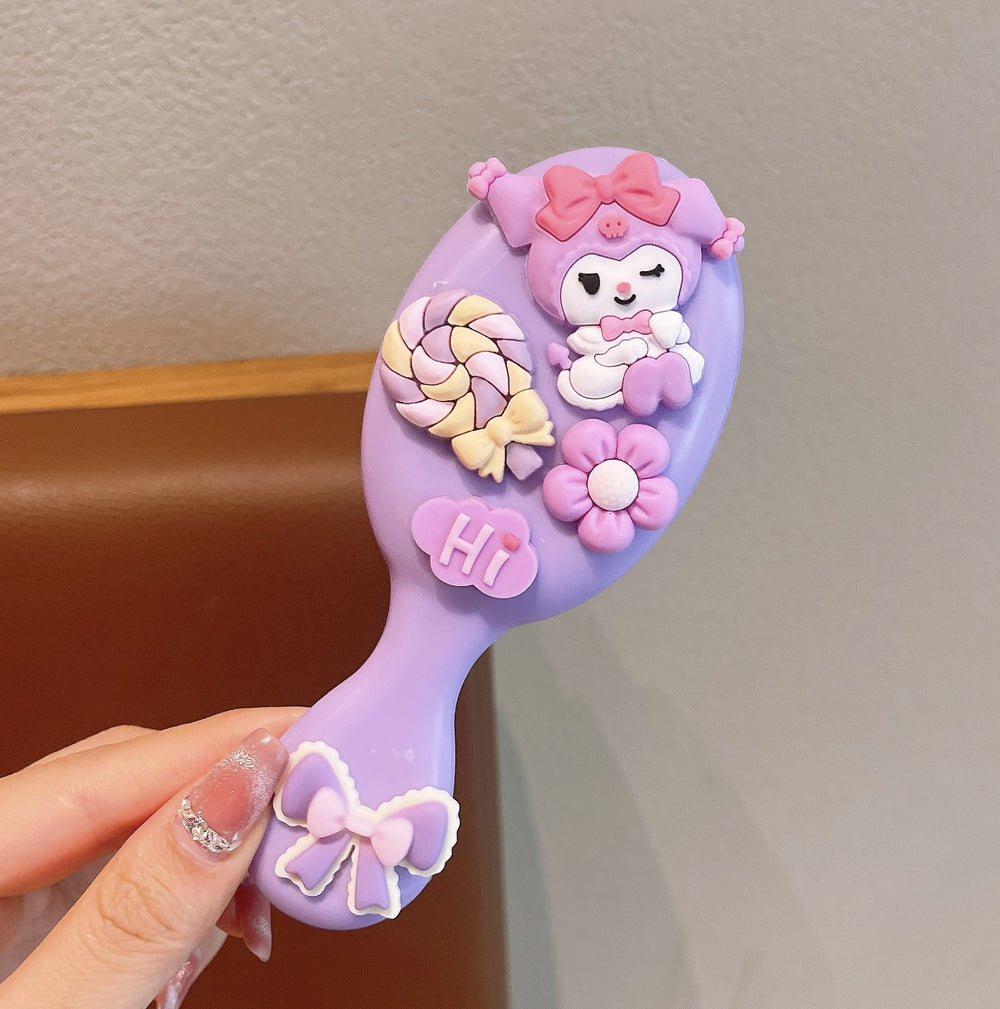 Foldable air cushion comb pony massage comb air cushion comb mini portable small comb round mirror comb portable comb